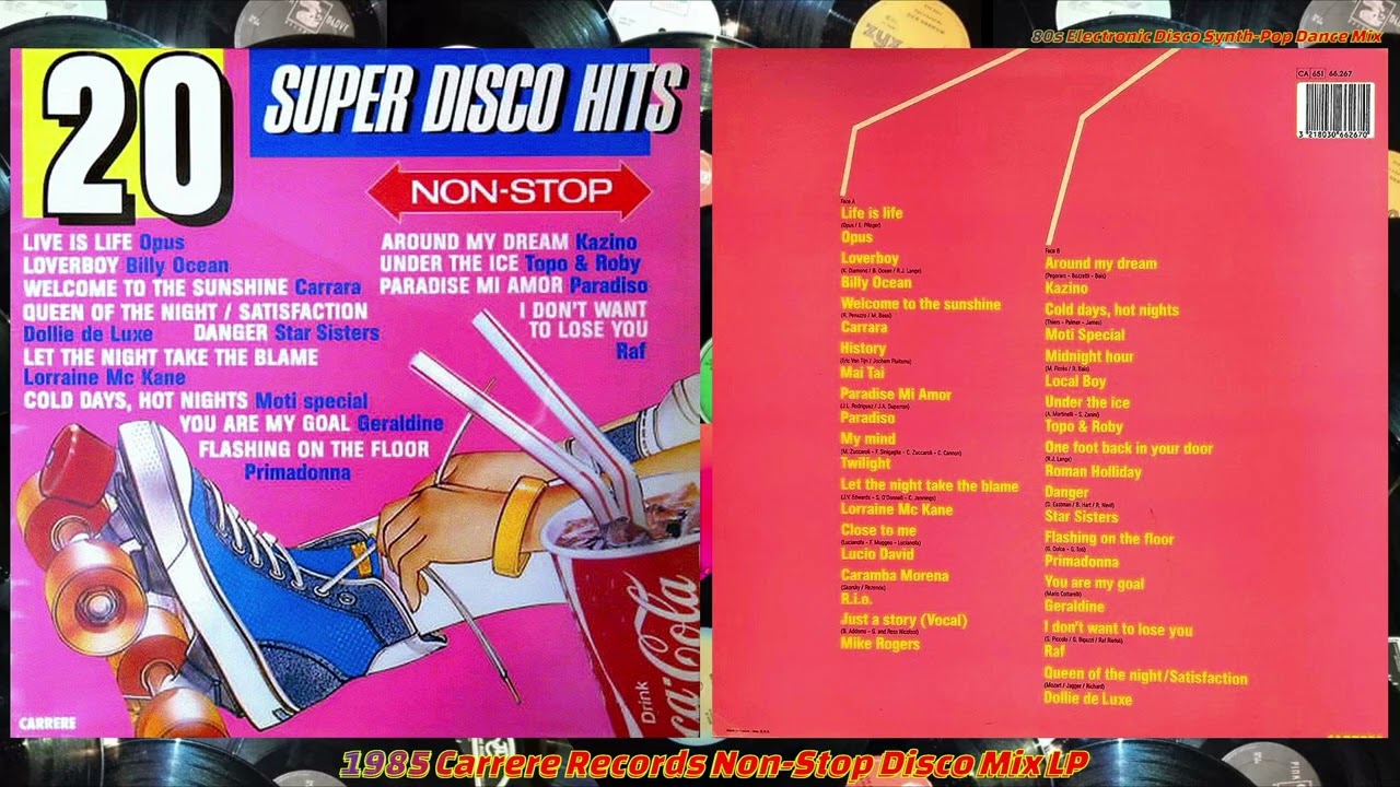 20 SUPER DISCO HITS NON-STOP 1985 LP synth-pop dance italo disco