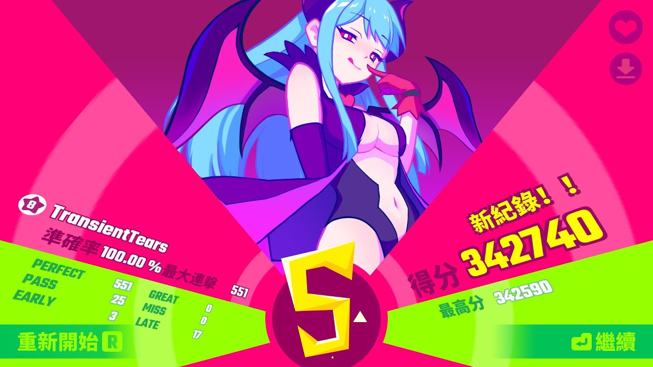 Muse Dash - TransientTears / 69 de 74 (Hard☆8 / 100% All Perfect