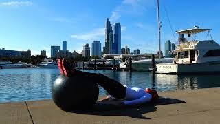 71 Reverse plank with feet on stability ball