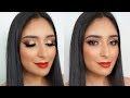 Client Makeup Tutorial: Rose Gold Eyes with Red Lip