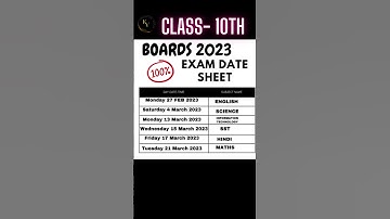 2023 BOARDS EXAM DATE SHEET// CLASS 10TH REAL EXAM DATE 2023// CBSE INDIA//