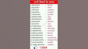 सभी विषयों के जनक | Father of all subjects | gk question #shorts