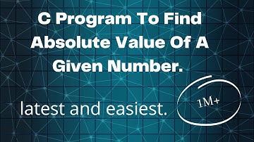 C program to find the absolute value of a given number. IN HINDI🔥