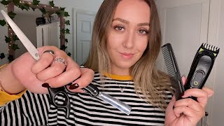 ASMR Realistic Barbershop Haircut and Shave Experience 🪒 ✂️