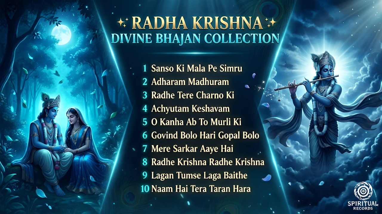 Evening Bhakti Special 🌙 Radha Krishna Nonstop Bhajans | Divine Devotional Playlist 2026