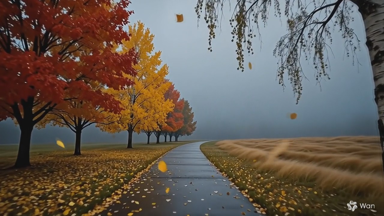 В осеннем саду.