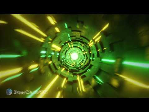 Green Scifi Tunnel Time warp portal