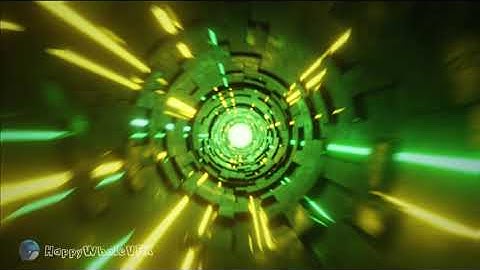 Green Scifi Tunnel Time warp portal