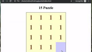 Creating 15 Puzzle game in JavaScript - part 2 screenshot 5