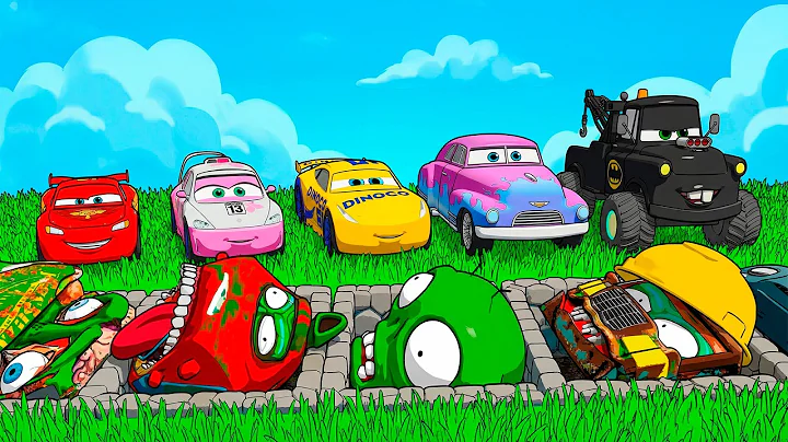 Can ANY Pixar Car Survive These Giant Pit Traps? Lightning McQueen's Biggest Challenge Yet l BeamNG