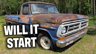Will it START? Abandoned 1971 Ford F100 MOTOR LOCKED UP?