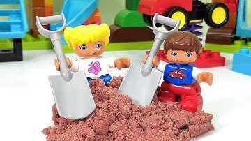 Assembly Lego Duplo Large playground, forklift, dump truck, slides, swings 10864