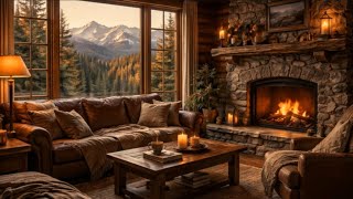 Cozy Cabin Study Music with Rain &amp; Fireplace 🔥🌧️ Deep Focus, Relaxing Piano Ambience for Studying,