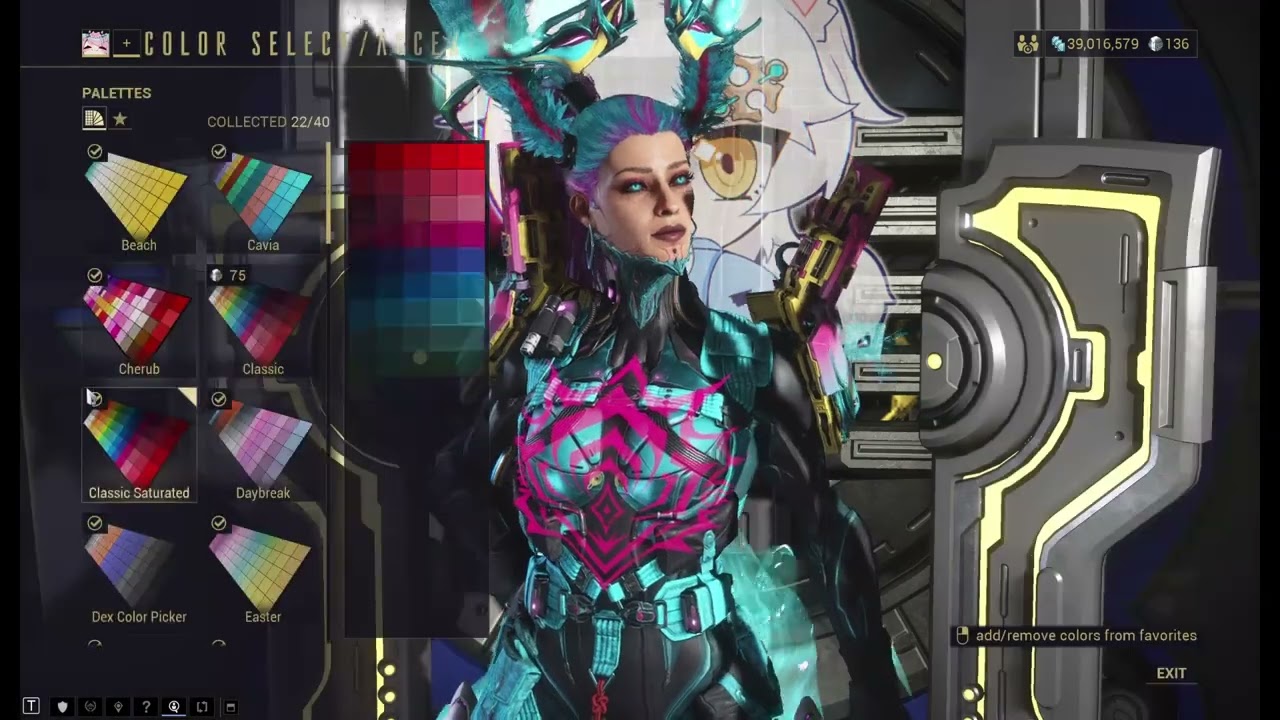 Warframe Nyx fashion colors