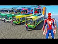 spider man | Superhero bus racing game | motorcycle racing | super racing cars