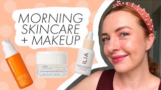 My Simple Morning Skincare & Makeup Routine (Ilia Skin Tint Review)