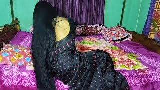 Long Hair Brushing And Black & Smooth Long Hair Play For Right Side | Hair Play For Beautiful Woman