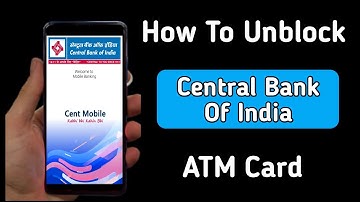 how to unblock atm card central bank of india | central bank me atm card unblock kaise kare