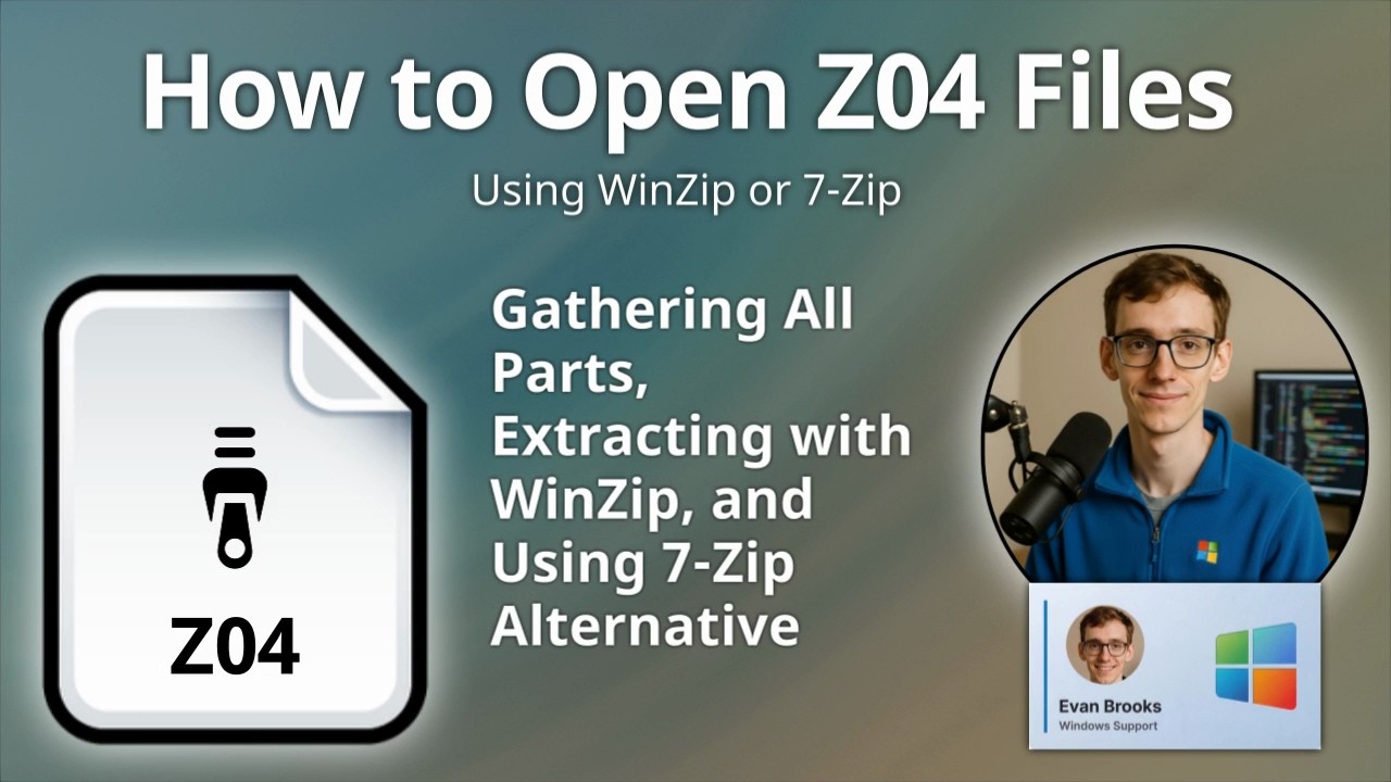 How to Open Z04 Files (WinZip Split Archive Part 4) - YouTube