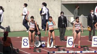 木南記念　女子GP　100mH予選1-3組、決勝　2020.10 金井まるみ/紫村仁美/青木益未