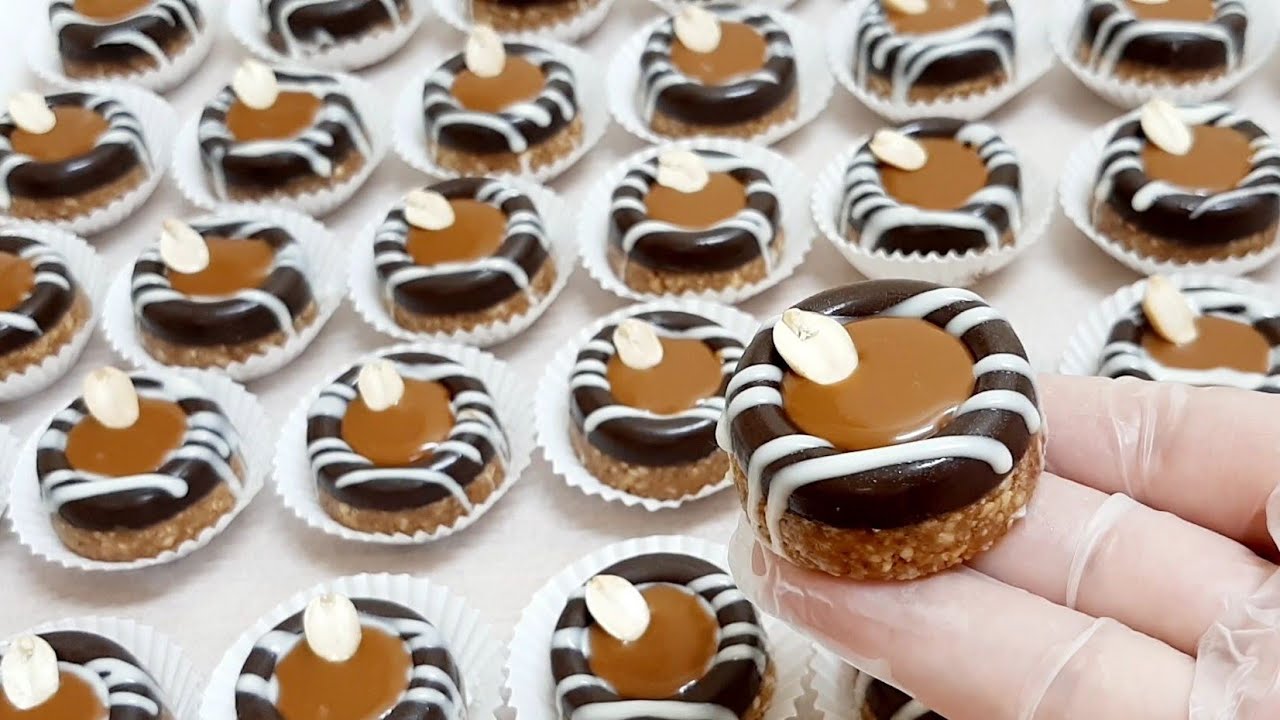 أسهل حلوى بدون فرن بثلاث مكونات فقط تخرج 45 حبة سريعة التحضير ممكن تحضروها في آخر لحظة/حلويات 2020