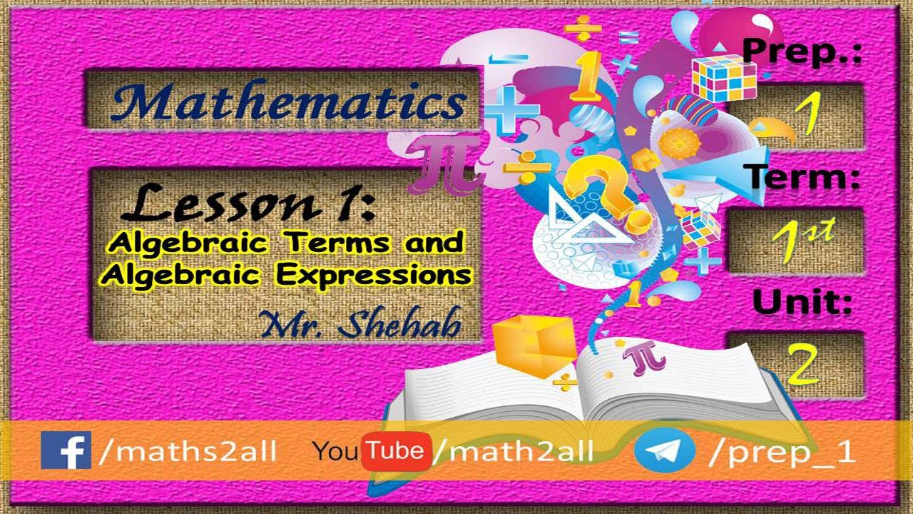 Lesson 1 : Algebraic terms and algebraic expression - YouTube