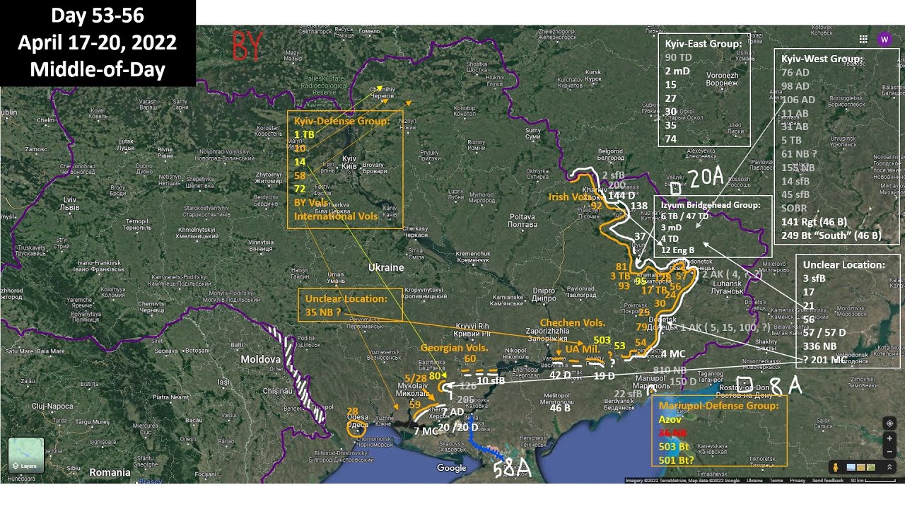 Ukraine: military situation update with maps, April 17-20, 2022