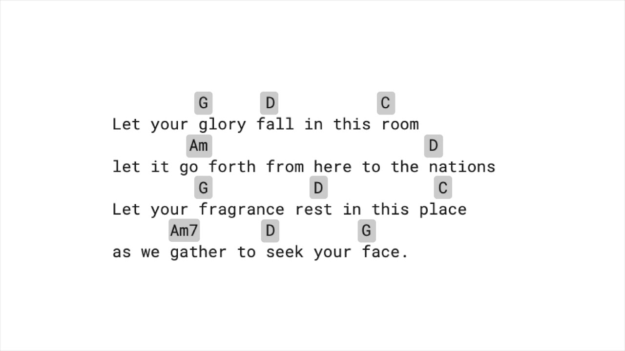 Let your glory fall in this room (GUITAR chords + LYRICS) YouTube