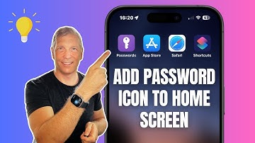 Add Password Icon to Home Screen iPhone & iPad