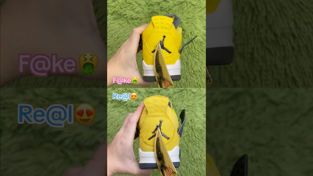 Оригинальные и поддельные кроссовки Lightning Jordan 4 