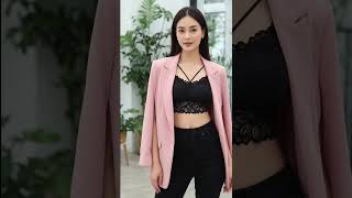 Elegant Pink Blazer Look ✨ | Stylish Fashion Reel 💖