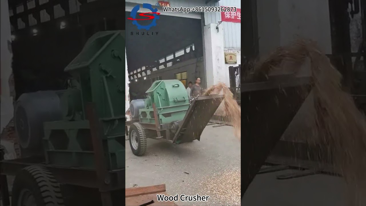 Powerful Wood Crushing Machine: Witness the Force of our Wood Crushers in Action!