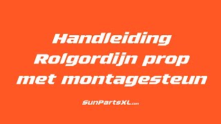 Sunpartsxl - Delfin Rolgordijnprop Met Montagesteun Montagehandleiding