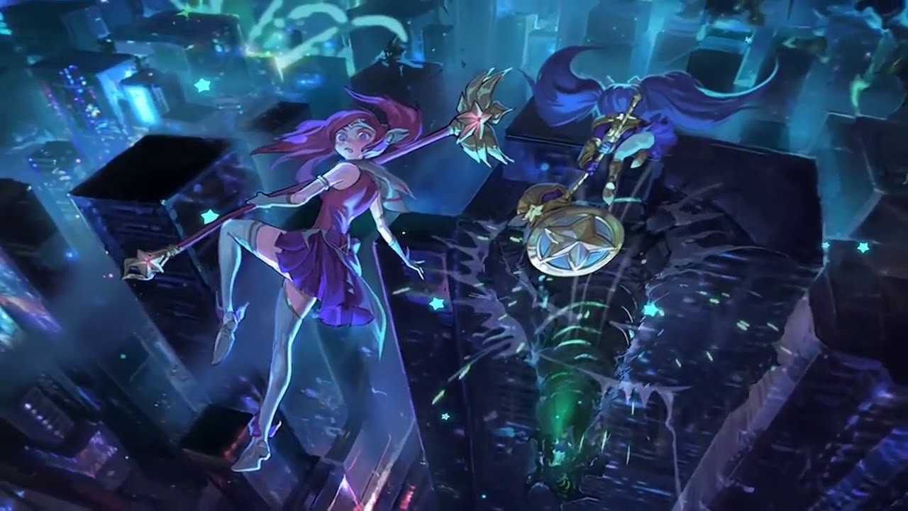 Star Guardian 17 W Vocals Login Screen Animation Theme Intro Music Song League Of Legends Youtube