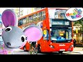 Wheels On The Bus | 3D Animation And London Bus Live Footage | Nursery Rhymes | New | By HuggyBoBo
