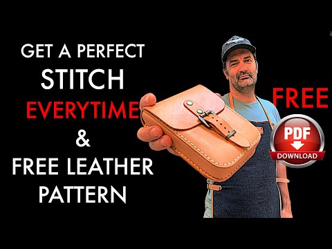 Leather Stitching Tutorial with FREE Pouch Pattern