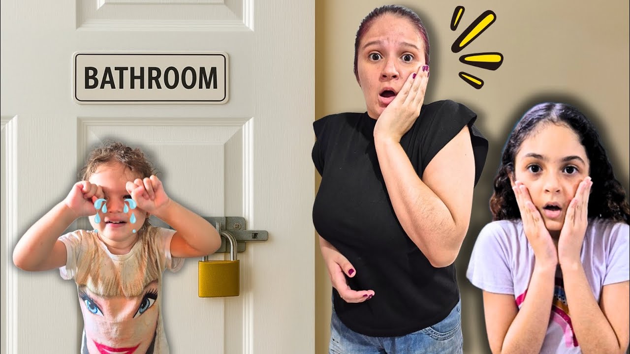 MINHA IRMÃ FICOU PRESA NO BANHEIRO! 😱 