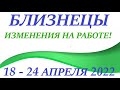 БЛИЗНЕЦЫ♊ 18-24 апреля 2022🌷таро гороскоп на неделю/таро прогноз/ Круглая колода, 4 сферы жизни 👍