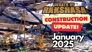 WRATH OF RAKSHASA Dive Coaster Construction Update - Six Flags Great America January 2025
