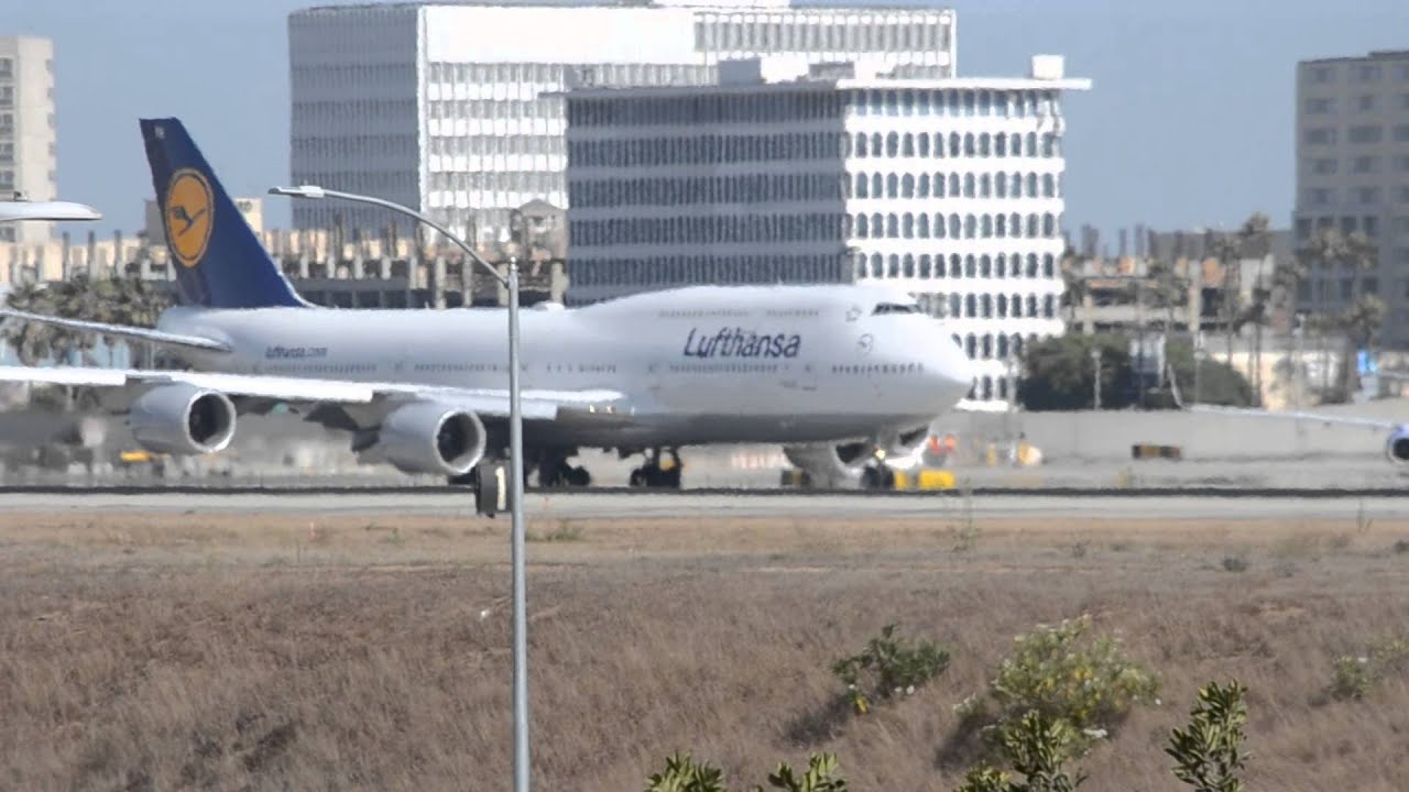 Lufthansa Boeing 747-800 [D-ABYH] Takeoff From LAX