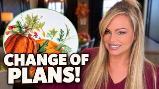 Fall Decorate With Me 🍂 A Change of Plans for My Dining Room Cabinet!
