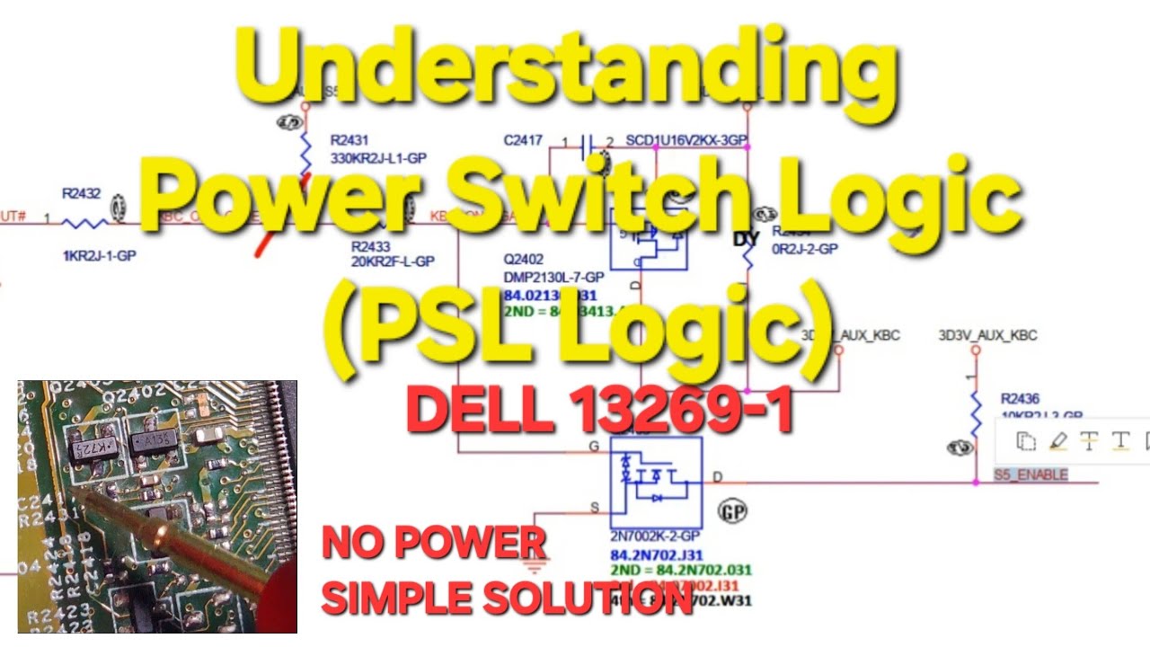 DELL 13269-1 | Ошибка логики PSL | Нет питания | Простое решение.