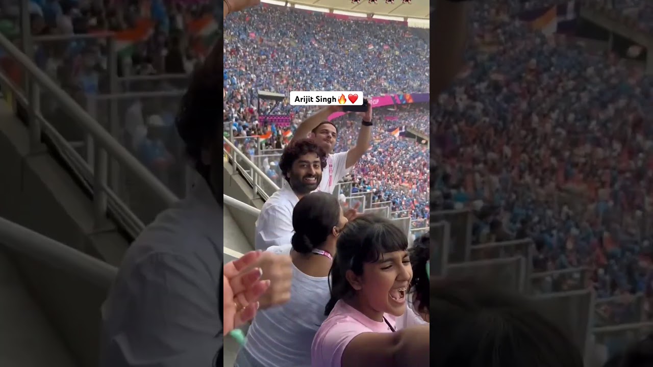 💞Arijit Singh... Enjoying world cup😇 2023 #indvspak #shorts