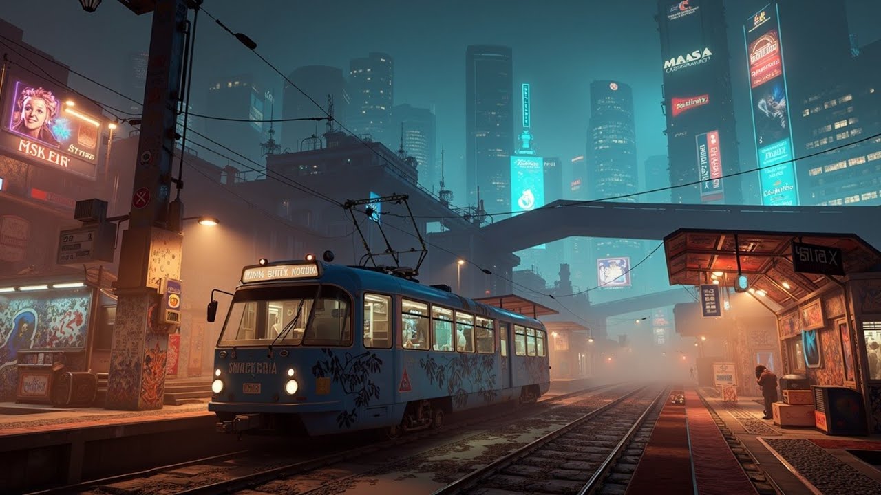 Атмосфера Неонового Города под Дождем | Chillhop Музыка для Фокуса