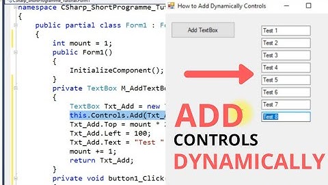 How to Add Controls Dynamically in C# Windows Form Application Hindi | Step by Step Free Source Code