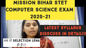 BIHAR STET COMPUTER SSCIENCE LATEST SYLLABUS  DISCUSS IN DETAIL// NS CLASSES