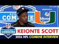 Keionte Scott 2026 NFL Combine interview: Team Meetings And Foavorite DBs REVEALED