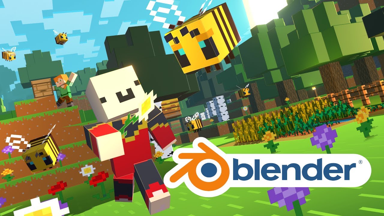 How To Create Official Style Minecraft Posters in Blender - YouTube