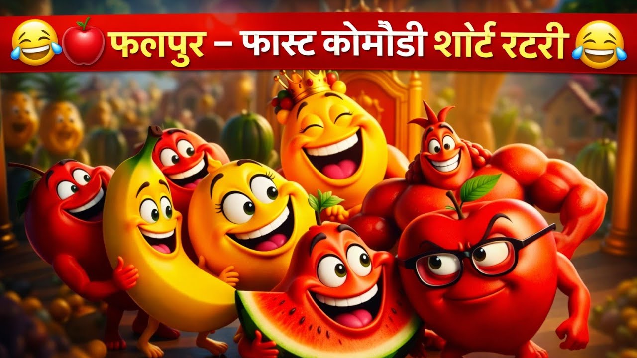 😂🍎 फलपुर – फास्ट कॉमेडी शॉर्ट स्टोरी 🍌😂