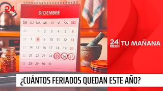 Are the breaks over? These are the remaining holidays until the end of the year | 24 Horas TVN Chile
